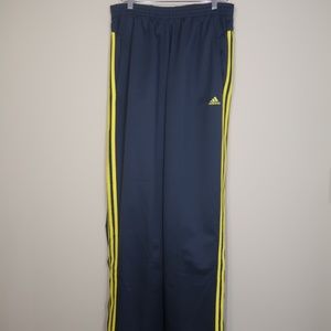 adidas Solid Gray with Yellow Streaks Sweats